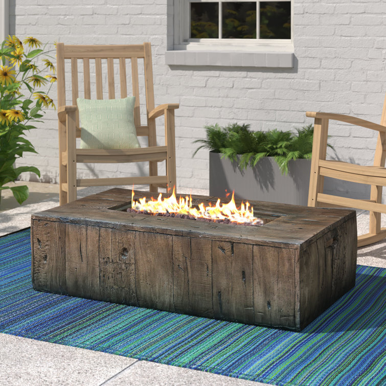 Freeport Park® Amalia 13'' H x 48'' W Concrete Propane Outdoor Fire Pit
